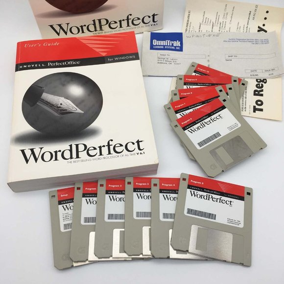 Novell Word Perfect Perfect Office Processor V‎ 6.1 For Windows 3.5 floppy disks - Picture 3 of 8